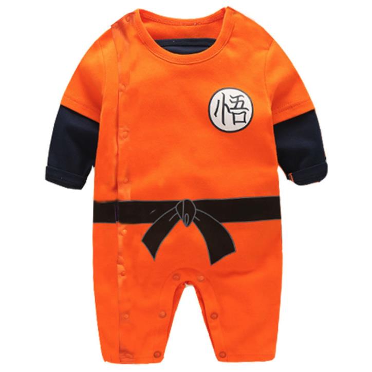 Baby Boy Anime Romper Cartoons Long Sleeve + Smock Halloween Christmas Costume Gift Boys Summer Rompers Spring Autumn Clothing