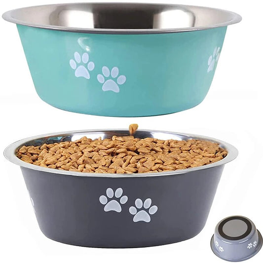 Pet Dogs Bowls for Perros Feeder Drinkers Small Medium Large Dog Cat Non-slip Stainless Steel High Capacity Mascotas Accessories